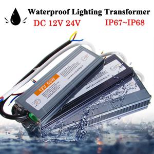 DC 12V 24V 방수 스위칭 전원 공급 장치 IP67~IP68 야외 LED 조명 변압기 10W 20W 30W 50W 60W 80W 100W 200W 300W
