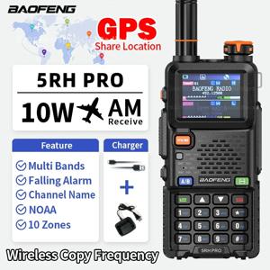 Baofeng UV5rhpro 워키 토키 GPS 멀티 밴드 AM FM 무선 복사 주파수 햄 양방향 장거리 업데이트 5RH 통신 라디오