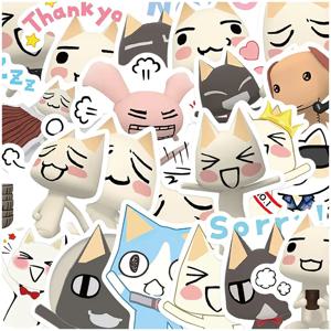 10/30/50PCS Toro Inoue 고양이 만화 스티커 귀여운 데칼 DIY 자전거 여행 수하물 기타 노트북 방수 낙서 스티커 완구