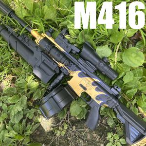 젤 볼이 없는 새로운 M416 전기 버스트 장난감 총은 손으로 작동할 수 있으며 손전등 적외선 소년 장난감 게임으로 완전히 장착될 수 있습니다.