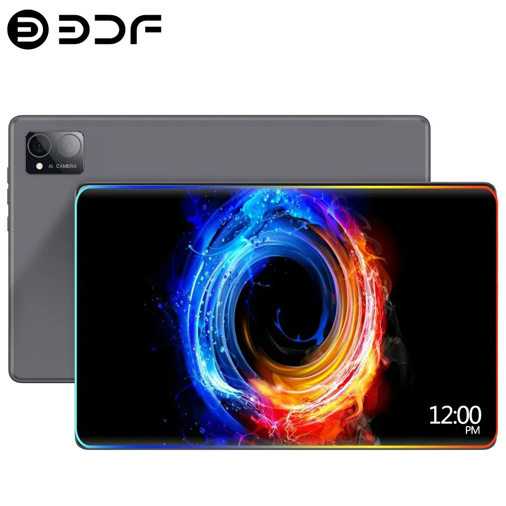 BDF P60 태블릿 Pc 10.1 인치 8GB RAM 256GB ROM 안드로이드 12 옥타 코어 3G 4G LTE 더블 SIM 카드 글로벌 버전 Google 태블릿