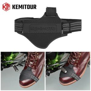 KEMITOUR 오토바이 신발 커버 가드 오토바이 기어 시프트 패드 조정 가능한 내구성 부팅 보호대 미끄럼 방지 기어 시프터