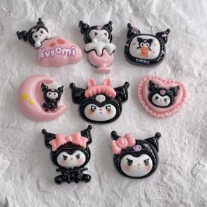 Sanrio Kuromi 신발 참 ABS 만화 귀여운 분리형 DIY 장식 Y2K 패션 슬립 온 신발 액세서리 크리스마스 선물