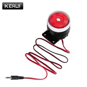 KERUI 무선 홈 경보 보안 시스템용 미니 유선 사이렌 경적 120dB 큰 소리로 사이렌