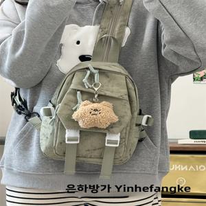 레트로 일본식 야외 스포츠 가슴 가방 하이킹 여행을위한 작은 크기 크로스 바디 배낭 경량 남여 나일론 소재