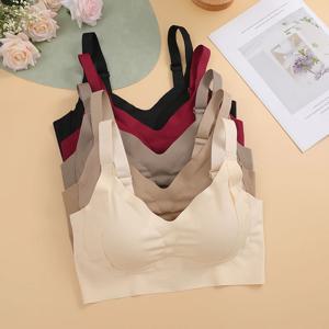 FINETOO 1Pc 플러스 사이즈 브래지어 원활한 섹시한 여성 브래지어 와이어 무료 브래지어 부드러운 속옷 여성 Intimates 여성 란제리 잠옷