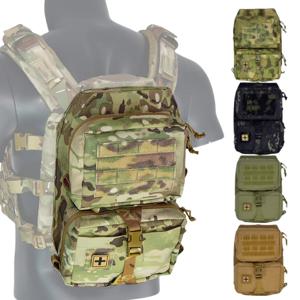 플레이트 캐리어 용 전술 조끼 백보드 가방 퀵 릴리스 Molle 분리형 범용 파우치 Airsoft Huting 액세서리