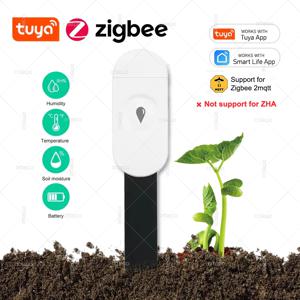 Tuya 스마트 Zigbee 토양 수분 센서 온도 및 습도 온습도계 식물 정원 자동화 관개 감지기
