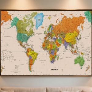 150x100cm 세계지도 포스터 부직포 비 냄새 항공 보기 학교 용품 룸 장식 선물을위한 Frameless Wall Art Picture