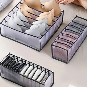 1PC-양말 용 옷장 주최자 홈 분리 된 속옷 보관 상자 6/7/11 그리드 청바지 브래지어 주최자 접이식 서랍 주최자