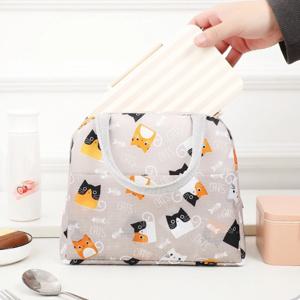 1PC 휴대용 점심 가방 단열 도시락 상자 보관 가방 어린이 학교 도시락 가방 피크닉 보관 대용량