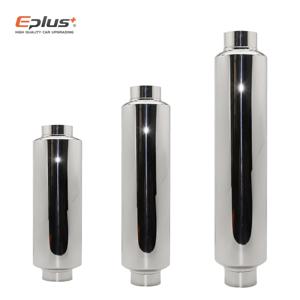 EPLUS 자동차 배기 시스템 머플러 중간 파이프 범용 실버 고품질 스테인레스 스틸 크기 O.D 51MM 57MM 63MM 70MM 76MM
