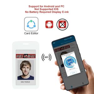 Eink 전자종이 배지 전시회 참가권 직원 배지 무전원 디지털 NFC 디스플레이 IC 카드 이름표
