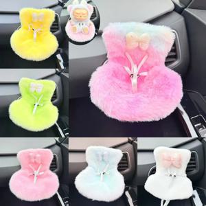 미니 귀여운 자동차 안전 좌석 자동차 공기 배출구 장식 자동차 인테리어 장식 장식 17cm labubu 인형에 적합