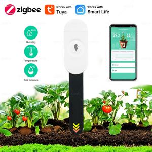 Tuya ZigBee 토양 수분 시험기 습도 측정기 농장 잔디 식물 꽃 토양 모니터 센서 습도계 편리한 원예 도구