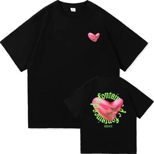 Fontaines D.C.Romance 남성 의류 티셔츠 Homme New in Top & Tees 반소매 라운드 넥 프린트 풀오버 티셔츠 50505