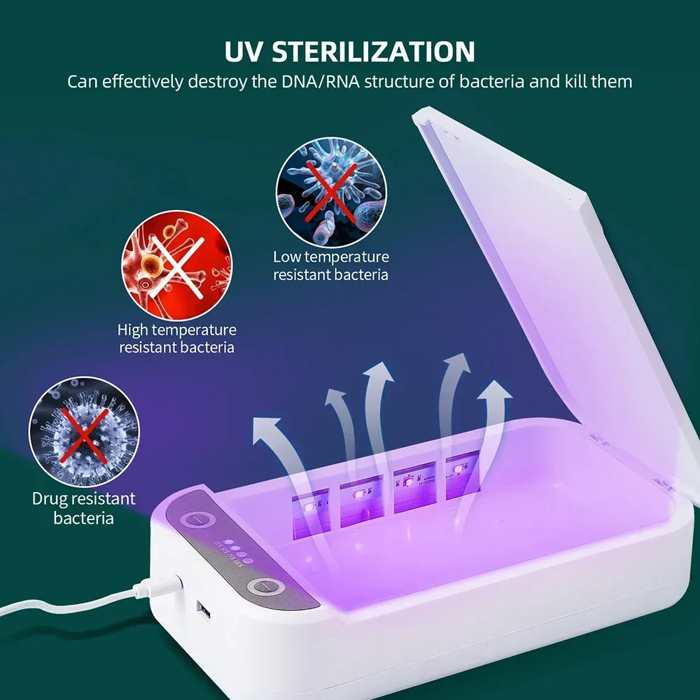 UV 다기능 소독 도구 깨끗한 문신 펜 속눈썹 연장 도구 아로마 테라피가있는 오존 살균 상자