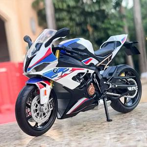 1:12 BMW S1000RR 오토바이 자동차 모델 장난감, 고무 타이어, 앞바퀴 스티어링, 혼다 CBR1000RR 파이어 블레이드, 오토바이 소년 선물