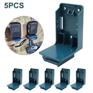 5pcs 전동 공구 배터리 마운트 홀더 Makita 배터리 도구 용 2 IN 1 도구 홀더 나사가있는 보관 랙 브래킷 DIY