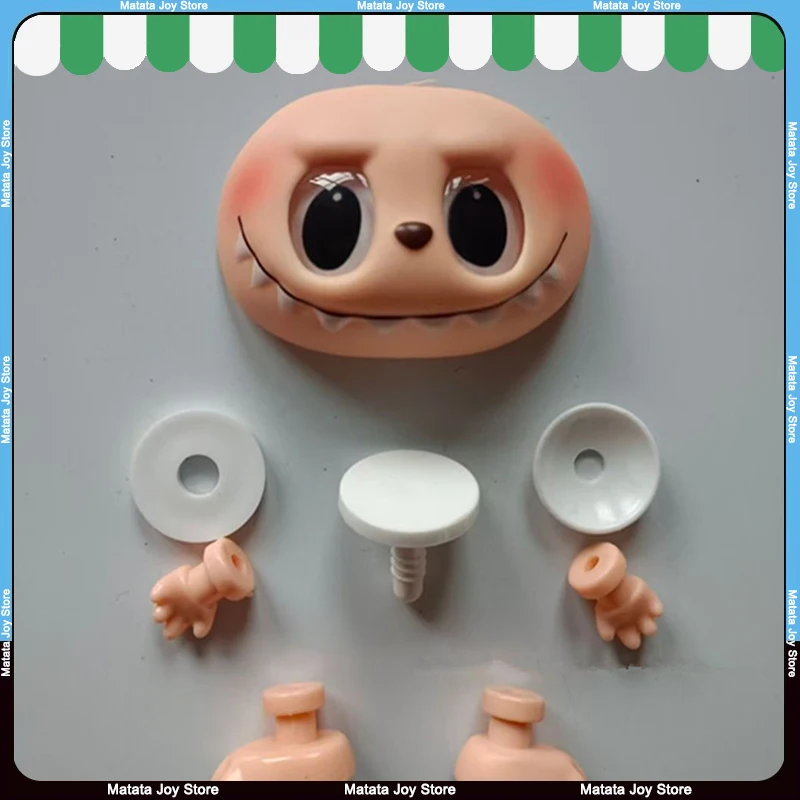 DIY Labubu 흥미로운 마카롱 인형 액세서리 비닐 얼굴 손 발 얼굴 블라인드 박스 수제 스위칭 감정 귀여운 차고 키트