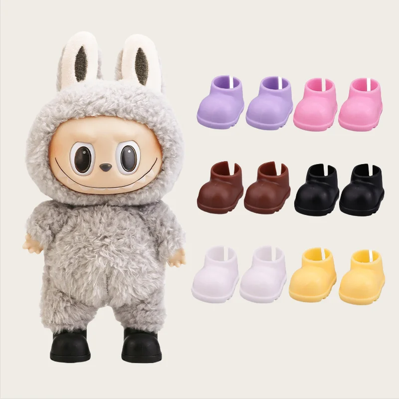 15cm 라부부 인형에만 적합한 레인보우 레인부츠, 10cm 면 인형과 함께 장난감, 스포츠화, 액세서리, 선물로 짝을 이룰 수 있습니다.