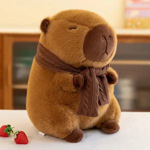 귀여운 스카프 복어 봉제 인형, 카와이 동물 장난감, 어린이 생일 선물, 카피바라 인형, 35cm