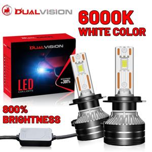 Dualvision CSP Canbus 자동차 램프 안개등, H4 LED 헤드라이트, H7 H1 H11 H8 9005 HB3 9006 HB4 9012 HIR2 880 881 H27 9007 9008 H13 5570