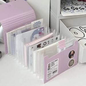 12 레이어 Statioanry 스티커 청구서 카드 수집 보관 폴더 책 카드 주최자 보관 도서