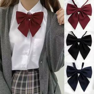 여성용 Bowtie Bow Bowknot 조정 가능한 Pre-tied Bow Tie 넥타이 로리타 JK 코스프레 의상 액세서리