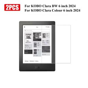 KOBO Libra 2 Clara Color BW Clear KOBO Clara 2E 6.0 ''컬러 7 인치 보호 필름 용 2PCS 강화 유리 화면 보호기