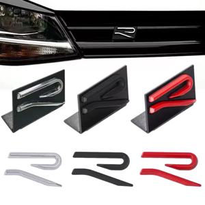 폭스바겐 VW 폴로 MK8 파사트 티구안 CC 골프 R 액세서리용 3D 금속 로고 R 엠블럼 자동차 전면 그릴 배지 후면 트렁크 스티커