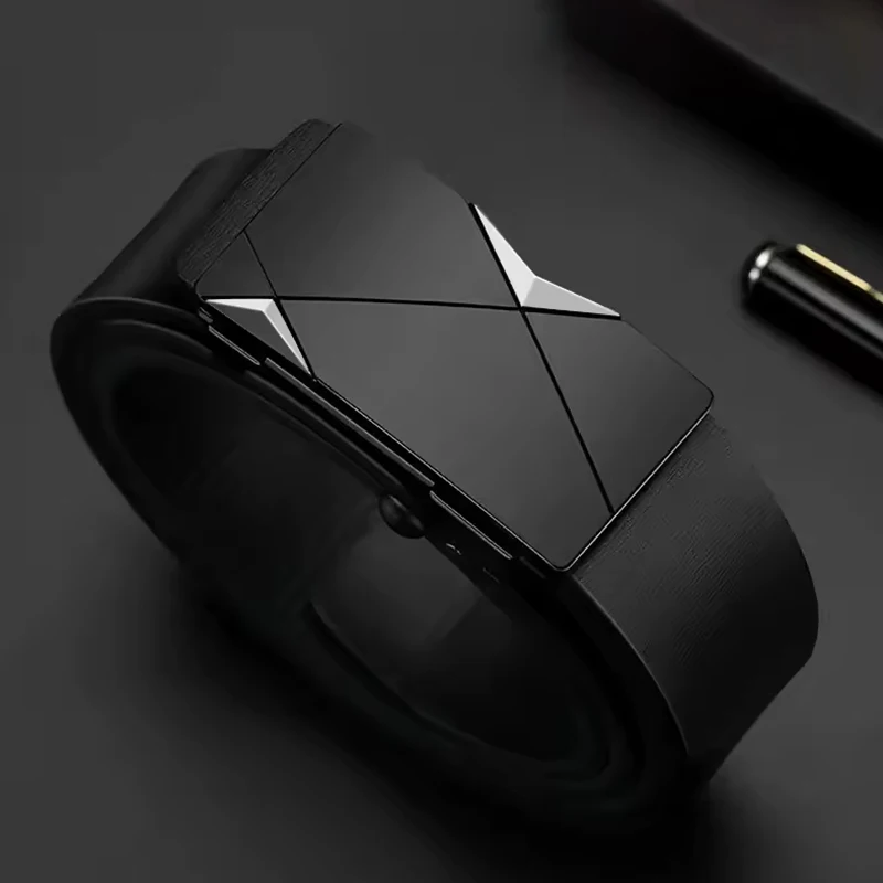 새로운 패션 비즈니스 레저 남자 벨트 정품 럭셔리 브랜드 자동 버클 래칫 벨트 쌍 바지 청바지, 이상적인 선물