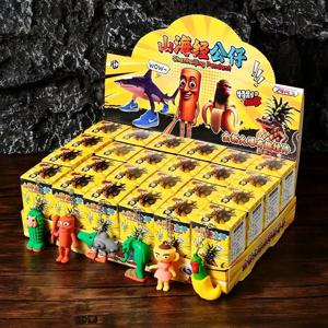 24pcs Tungtungtung Sahur 블라인드 박스 장난감 Tralala Shark Bombardinocrocodilo 피규어 열쇠 고리 Sahur Moveable Collectible Toys