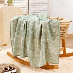 1 Pc 120x110 Cm 아기 모슬린 Swaddle 담요 대나무 면화 부드러운 통기성 수건 포장 편안한 신생아 포장 담요
