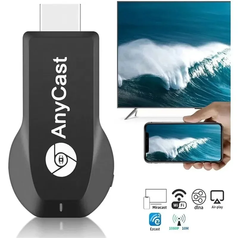 M2 Plus 무선 WiFi 디스플레이 IOS 용 AnyCast 용 DLNA Airplay Miracast 용 1080P HDMI 호환 TV 동글 수신기