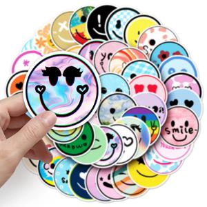 50Pcs 웃는 얼굴 스티커 DIY 스케이트 보드 노트북 수하물 자전거 오토바이 전화 자동차 스티커 데칼