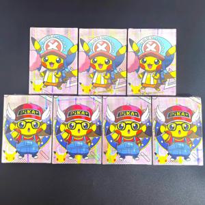 2025 새로운 55PCS 포켓몬 트레이딩 카드 컬렉션 반짝 이는 홀로그램 카드 피카추 애니메이션 코스프레 캐릭터 영어 버전 어린이 선물
