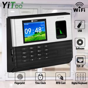 YiToo 2.8인치 Wifi RFID 생체 인식 지문 시간 출석 TCP/IP USB 사무실 체크인 Realand 시스템 시간 시계 무료 소프트웨어