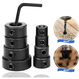 새로운 드릴 깊이 스톱 비트 칼라 세트 조정 가능한 포지셔너 리미트 링 알렌 렌치 스토퍼 세트 나사 조이기 목공 도구