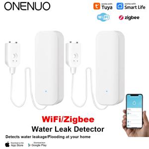 WiFi 또는 Zigbee 수위 센서 Tuya 누출 경보 홍수 누출 감지기 스마트 홈 라이프 APP 물 경고 오버플로 경보 보안