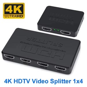 4K 2K 1입력 4출력 HDMI 호환 분배기 4x1 HD 비디오 스위처 (노트북, PS4, Xbox, DVD, PC, HDTV 스위치용) HDMI 호환 어댑터