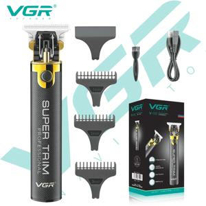 VGR 082 헤어 트리머, T9 전문 헤어 커팅 머신, 남성용 무선 충전식 대머리 트리머