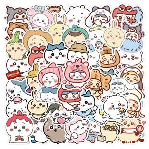 64PCS 귀여운 Chiikawa 스티커 만화 노트북 전화 스노우 보드 수하물 냉장고 DIY 데칼 낙서 스티커 아이 장난감 선물