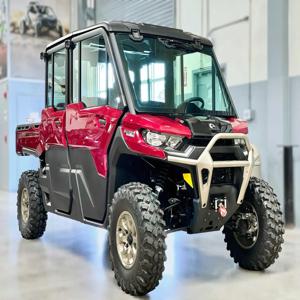오리지널 2024 Can Am Defender MAX 리미티드 HD10, 파이어 레드, 4 인승 유틸리티 UTV