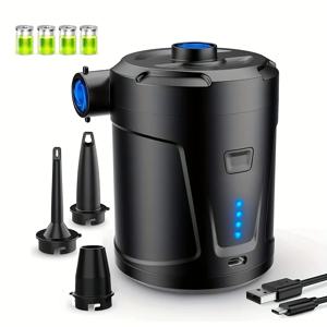 5200MAH 휴대용 휴대용 공기 펌프 야외 캠핑 에어 매트리스 수영장 수영 반지 풍선 소파 공기 펌프 홈