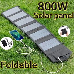 6 배 800W 접이식 태양 전지 패널 20 와트/시간 휴대용 태양 전지 패널 충전기 USB 5V DC 풀 타임 전원 태양 전지 패널 모바일 전원 공급 장치