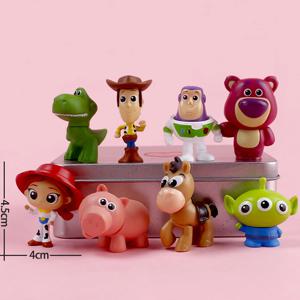 5cm 8 개/대 디즈니 장난감 이야기 4 우디 버즈 라이트 이어 액션 피규어 애니메이션 장식 컬렉션 입상 장난감 모델 어린이를위한