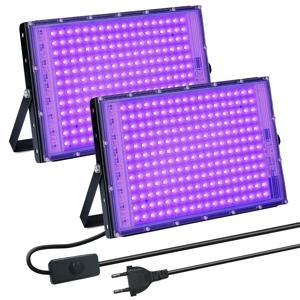 UV 블랙 라이트 50W 100W 150W 야외 LED 홍수 빛 블랙 라이트 LED 스포트라이트 395nm 램프 디스코 글로우 파티 무대 조명