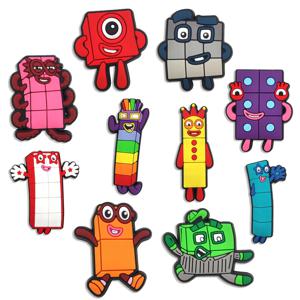10PCS Bousteen 신발 참 세트, 비치 가방용 PVC 신발 장식, 신발 액세서리 참