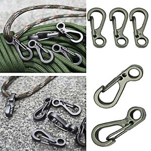10pcs 키 체인 carabiner 미니 알루미늄 합금 펜던트 버클 EDC 생존 기어 야외 후크